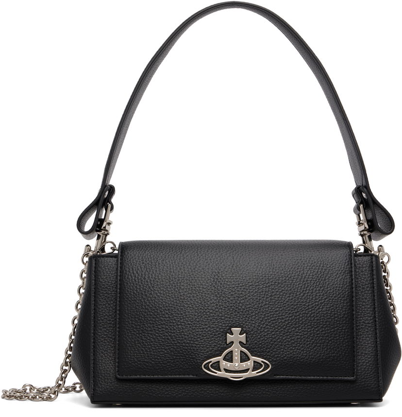 Taška cez rameno Vivienne Westwood Vivienne Westwood Hazel Medium Shoulder Bag Čierna | 46020001W-S000D-