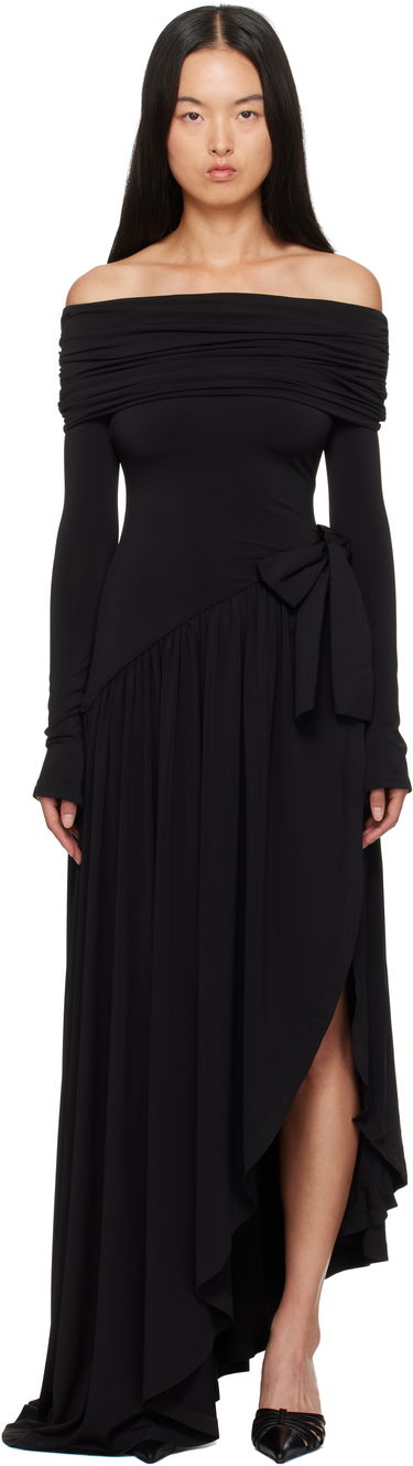 Šaty GUIZIO Guizio Lola Off-The-Shoulder Maxi Dress Čierna | F24407K012, 0
