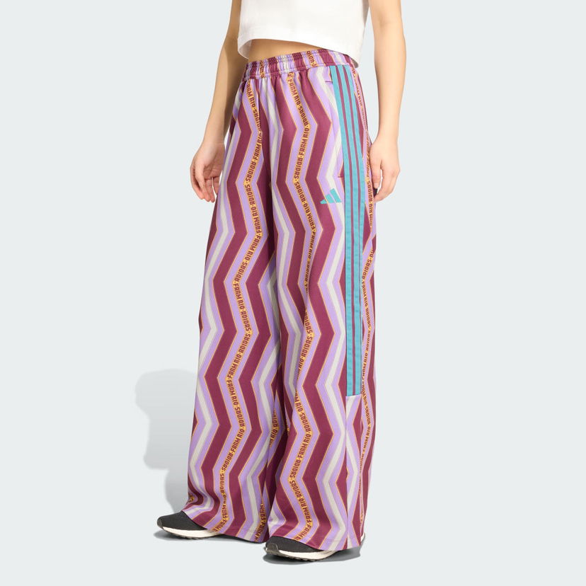 Nohavice adidas Performance adidas x FARM Tiro Wide Leg Pants Fialová | JL8616