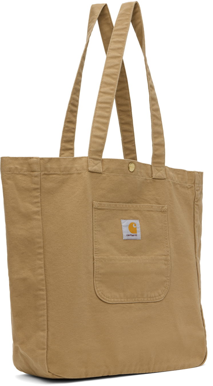 Tote bag Carhartt WIP Canvas Tote Bag with Front Pocket Hnedá | I031403_2FS_02, 0