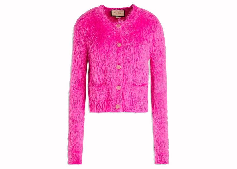 Sveter Gucci Brushed Knit Cardigan Pink Ružová | 697578 XKCEN 5614