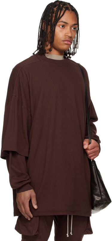 Mikina Rick Owens Concordians Tommy Hustler Layered Sleeve Oversized Sweatshirt Béžová | DU02E7266 JDB, 4