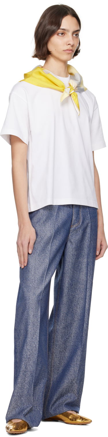 Tričko Bottega Veneta Bottega Veneta Pima Cotton T-Shirt with Scarf Žltá | 825353 V5EO1, 3