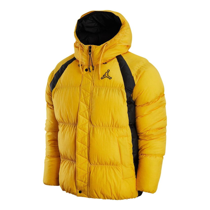 Prešívaná bunda Jordan Jordan Stripe Hooded Winter Jacket Žltá | DX6596-781
