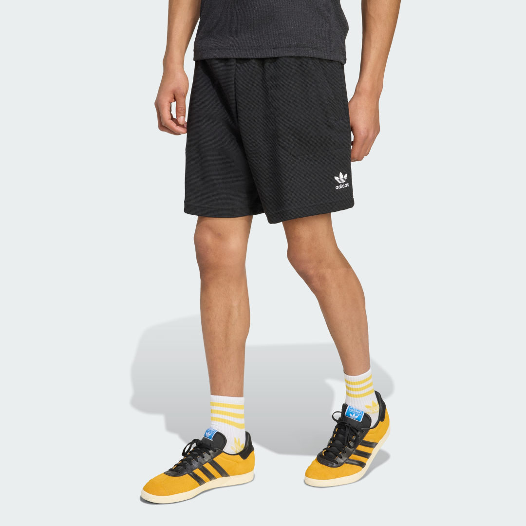 Šortky adidas Performance Essentials Trefoil Waffle Shorts Čierna | KA7764, 0