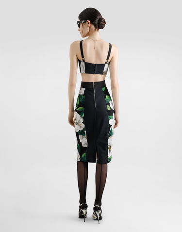 Podprsenka Dolce & Gabbana Dolce & Gabbana Gardenia Print Bralette Top Čierna | F7T18TFSSK2HN5JB, 2