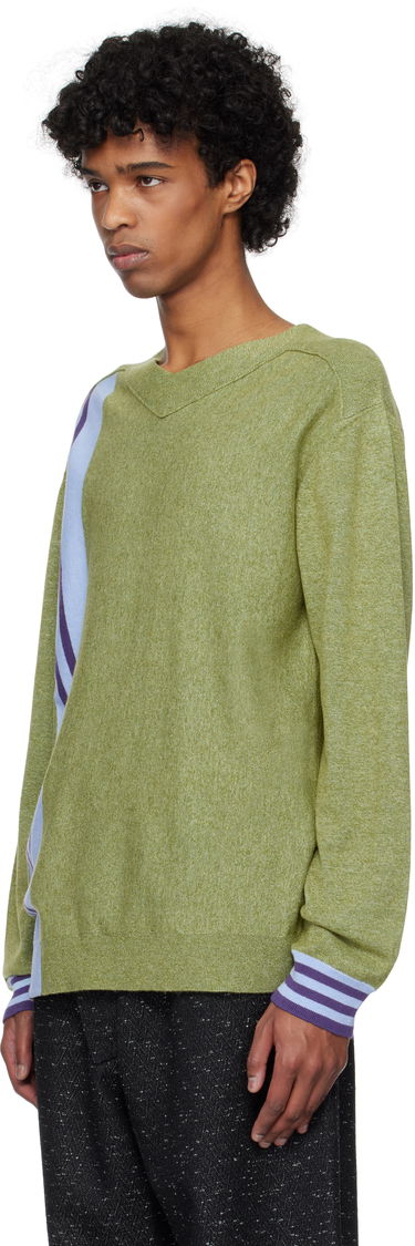 Sveter KIKO KOSTADINOV Kiko Kostadinov Ostro V-Neck Sweater Zelené | KKSS25KN02-106, 3