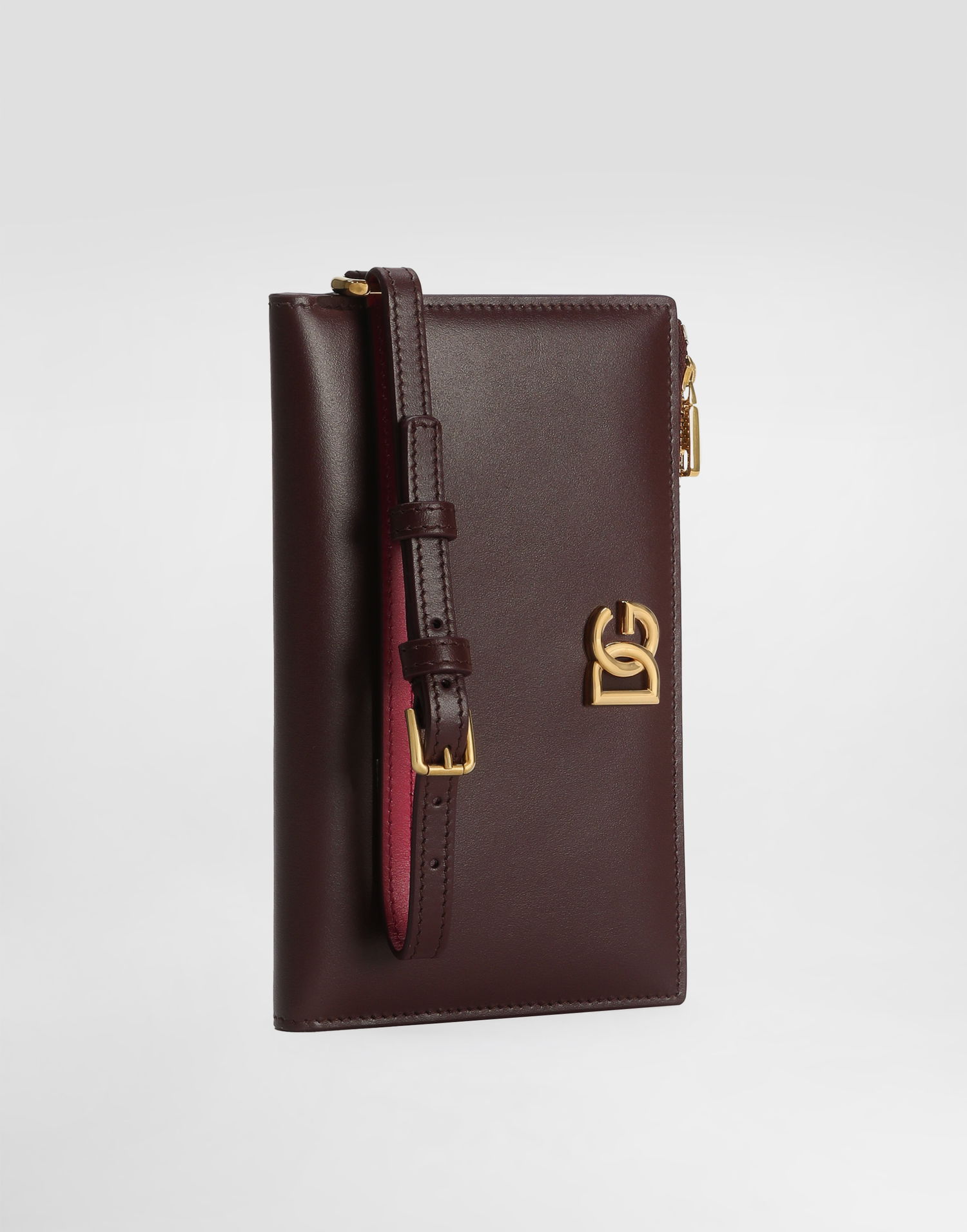 Peňaženka Dolce & Gabbana Dolce & Gabbana Calfskin Passport Holder with DG Logo Vínová | BI3336A9M758K384, 1