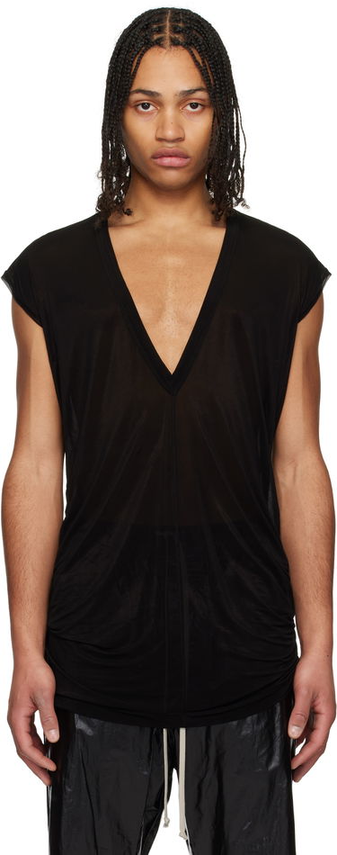 Tielko Rick Owens Rick Owens Hollywood Jersey Deep V T-Shirt Čierna | RU01E5233 BZ, 0