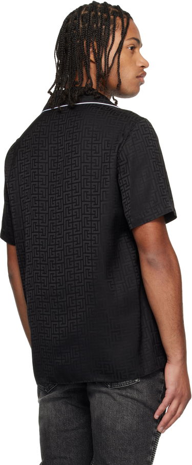 Košeľa Balmain Varsity Pyjama Shirt Čierna | FH1HN135VB35, 2