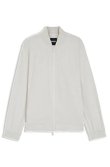 Bomber bunda BOSS Performance-Stretch Water-Repellent Jacket Biela | 50545795, 0