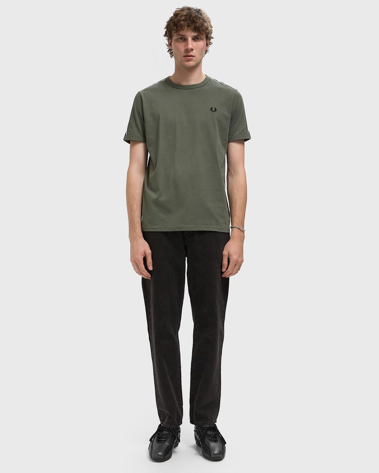 Tričko Fred Perry Contrast Taping T-Shirt Zelené | M4613-Z50, 1