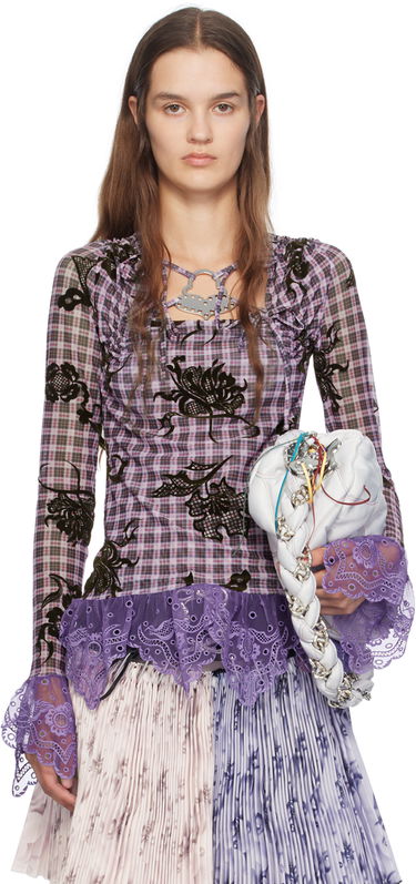 Košeľa Chopova Lowena Hatch Floral Long Sleeve Fialová | 2249, 0