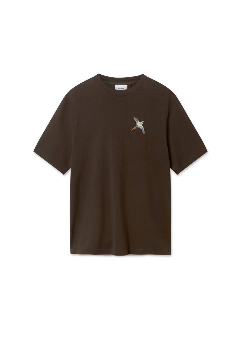 Tričko AXEL ARIGATO T-Shirt Micro Bee Bird Hnedá | A3464007