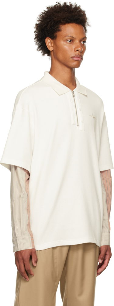 Polo tričko Feng Chen Wang Feng Chen Wang Paneled Polo Biela | FMF14PL01, 1