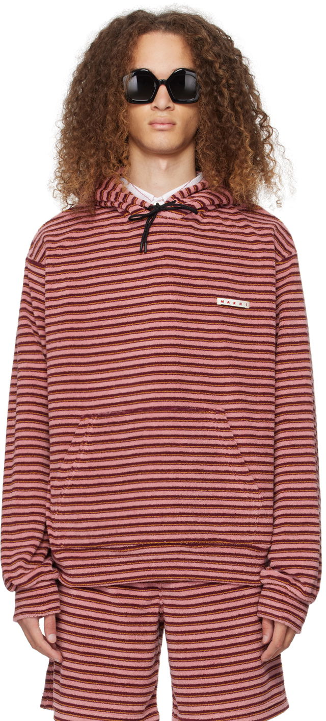 Mikina Marni Striped Hoodie Ružová | FUMU0073X1 UTC321, 0