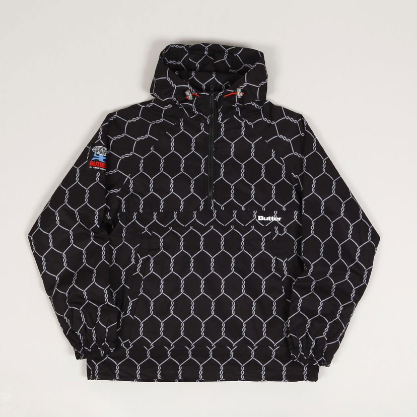 Bunda Butter Goods Chain Link Anorak Jacket "Black" Čierna | butter-goods-chain-link-alpine-anorak-jacket-black