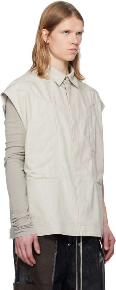 Košeľa Rick Owens Rick Owens Sleeveless Jumbo Denim Shirt Béžová | RU01E5776 DRD, 1