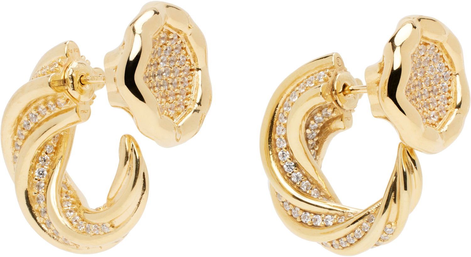Náušnice Bottega Veneta Designer Knot Crystal Earrings Metalická | 804644 VBOB6, 1