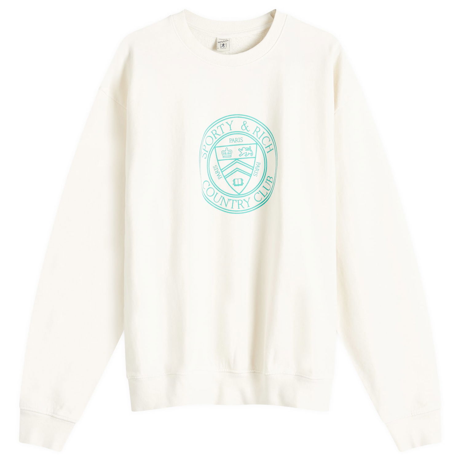Mikina Sporty & Rich Connetcicut Crest Sweatshirt Béžová | WS067S416CC-319, 0