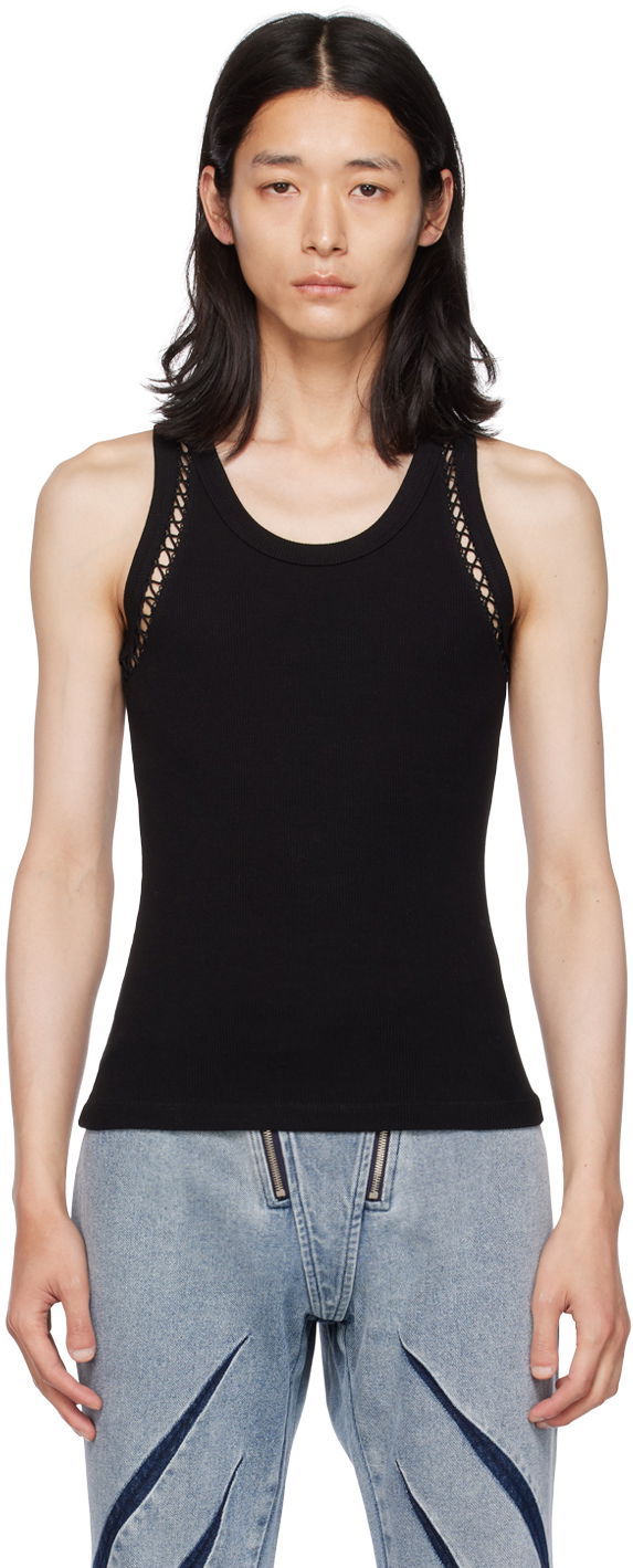 Tielko Dion Lee Picot Lace Tank Top Čierna | C3148P23, 0
