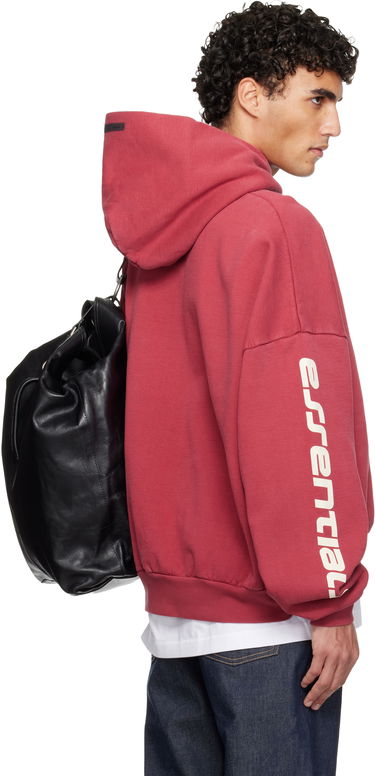 Mikina Fear of God ESSENTIALS Holiday Cropped Relaxed Hoodie Vínová | 192HO256901F, 2