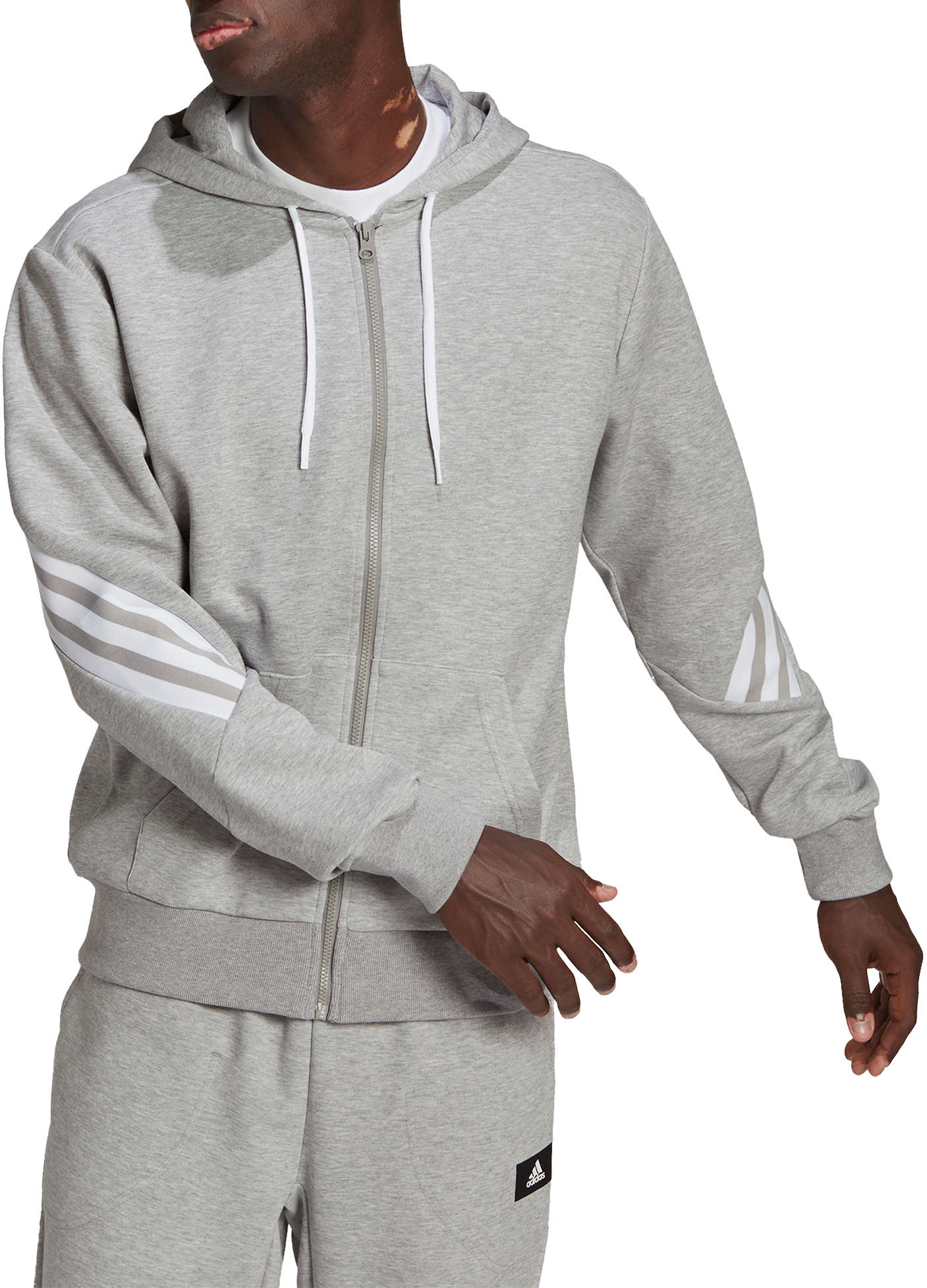 Mikina adidas Originals Adidas Sportswear Future Icons 3-Stripes Full-Zip Hoodie Šedá | hc5249, 0
