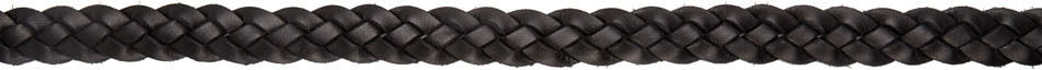Opasok Saint Laurent Saint Laurent Braided Thin Logo Leather Belt Čierna | 612632 1QC1D, 1