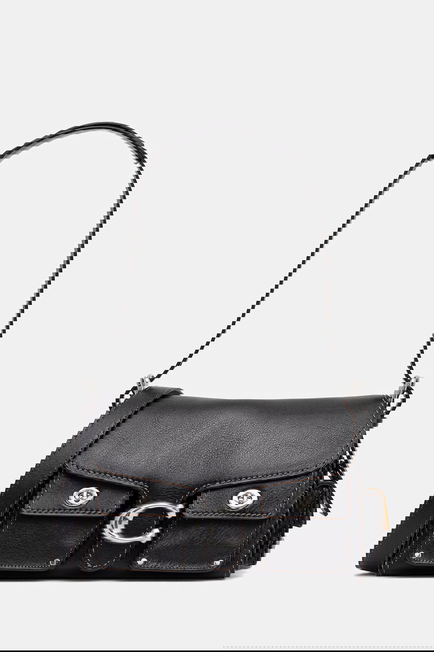 Taška cez rameno Coach Coach Cargo Turnlock Soft Tabby Shoulder Bag Čierna | CU124, 0