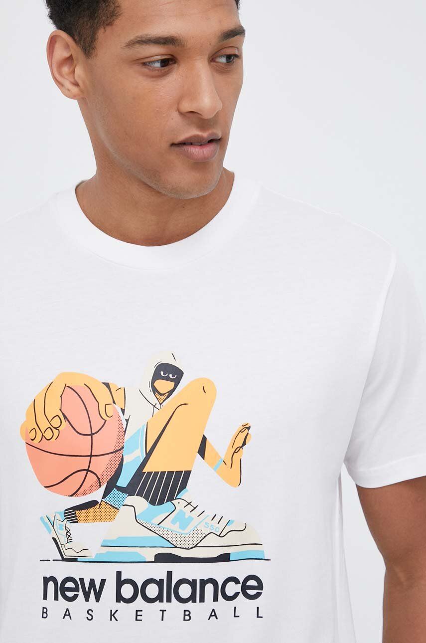 Tričko New Balance Cotton T-shirt Biela | MT31589WT, 0