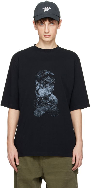 Tričko We11done We11done Overdyed Graphic T-Shirt Čierna | WD-TT0-24-725-U-BK, 0