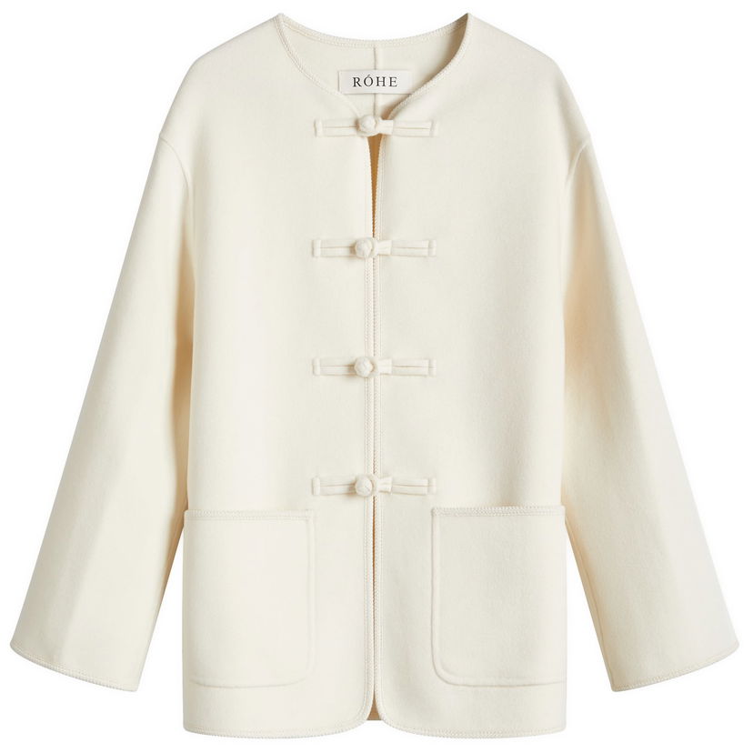 Bunda Róhe Rohe Traditional Double-Faced Jacket Biela | 414-11-083