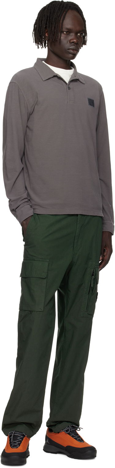 Polo tričko Stone Island Stone Island Long Sleeve Cotton Jersey Polo Šedá | K2S15 2200011 S0F11, 3