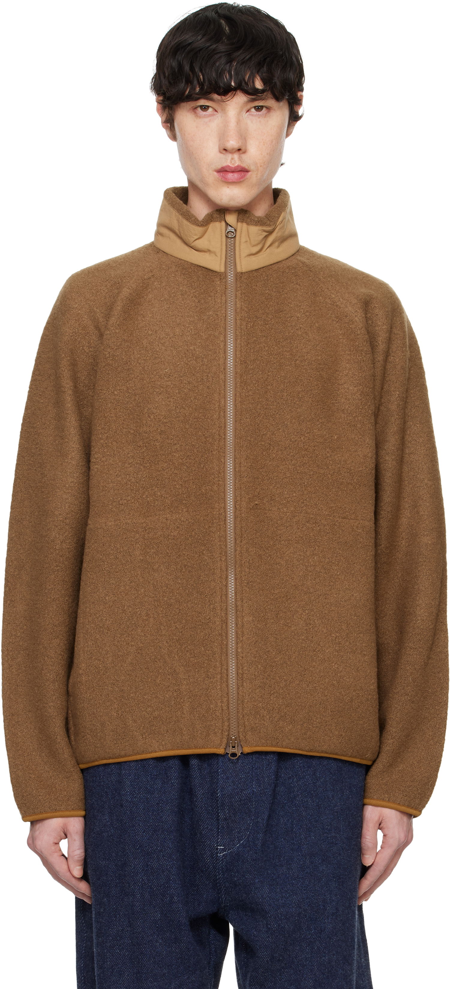 Sveter NANAMICA Zip Up Sweater Hnedá | S24FJ031U, 0