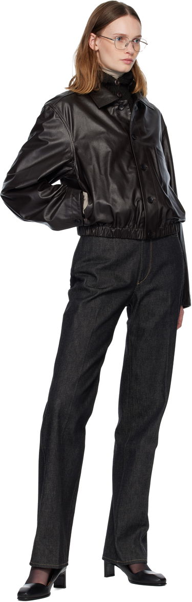 Bunda LEMAIRE Soft Leather Collared Blouson Jacket Hnedá | OW1158 LL0146, 3