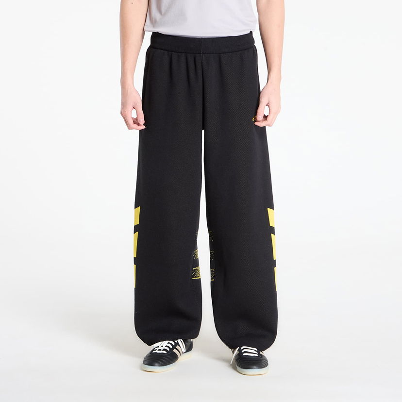Nohavice adidas Originals Santiago Wide Leg Knit Graphic Pants Čierna | KC9091