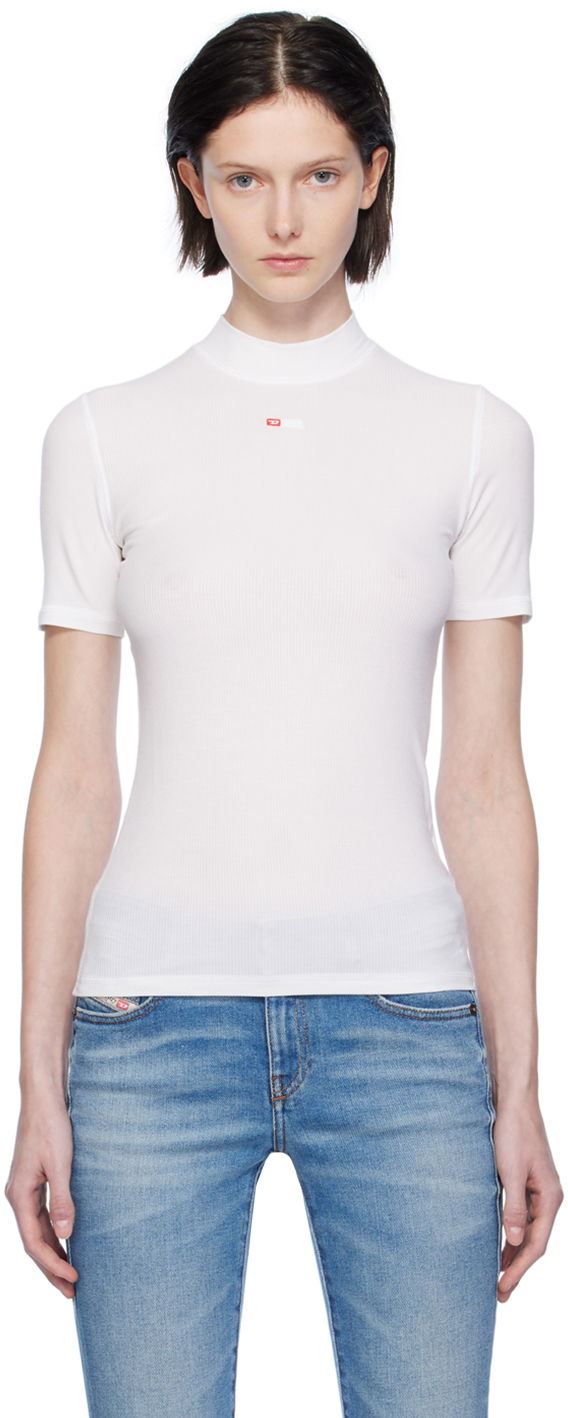 Tričko Diesel T-Mokky-Microdiv T-Shirt Biela | A10398 0BLAN, 0