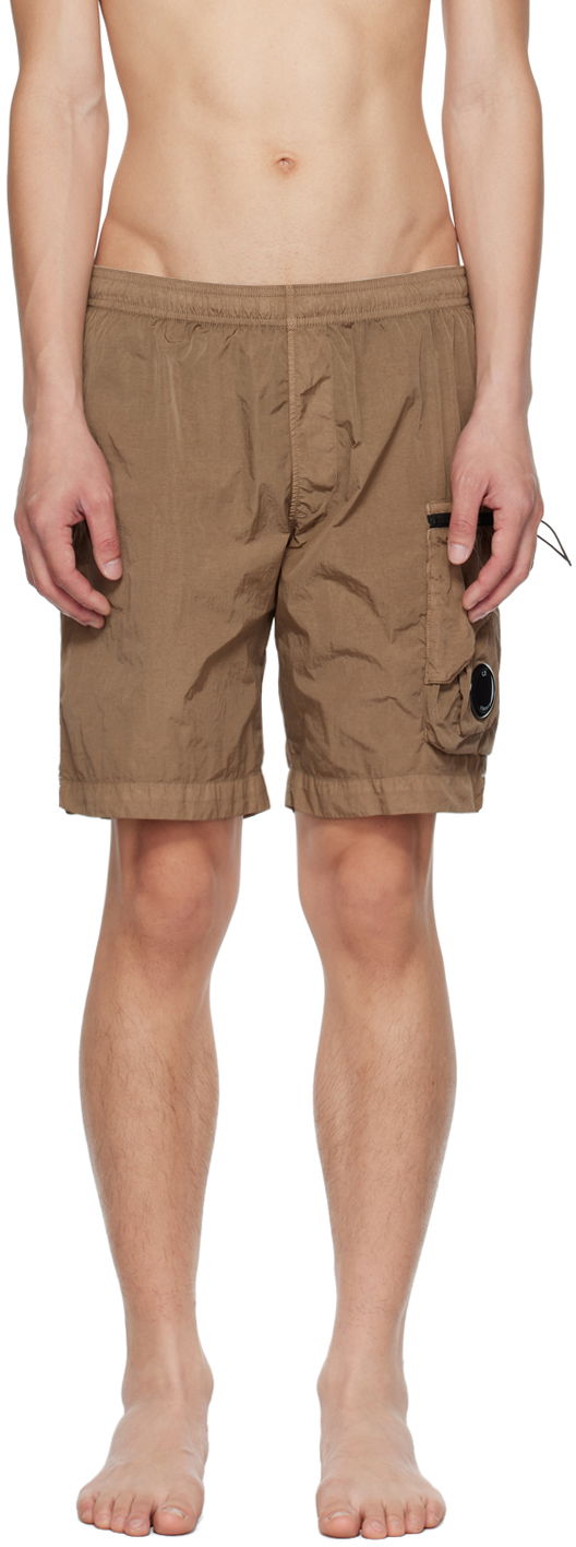 Plavky C.P. Company Pocket Swim Shorts Hnedá | 14CMBW215A-006369G, 0