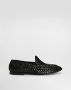 Dolce & Gabbana Polished Goatskin Woven Loafers