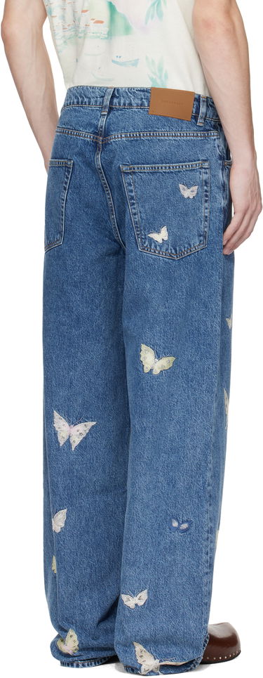 Džínsy OUR LEGACY Our Legacy Vast Cut Butterfly Embroidered Jeans Modrá | M2255VCI, 2