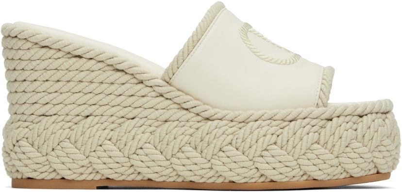Tenisky a topánky Valentino Valentino Garavani VLogo Torchon Wedge Slide Sandals Béžová | 6W2S0KC5YWI