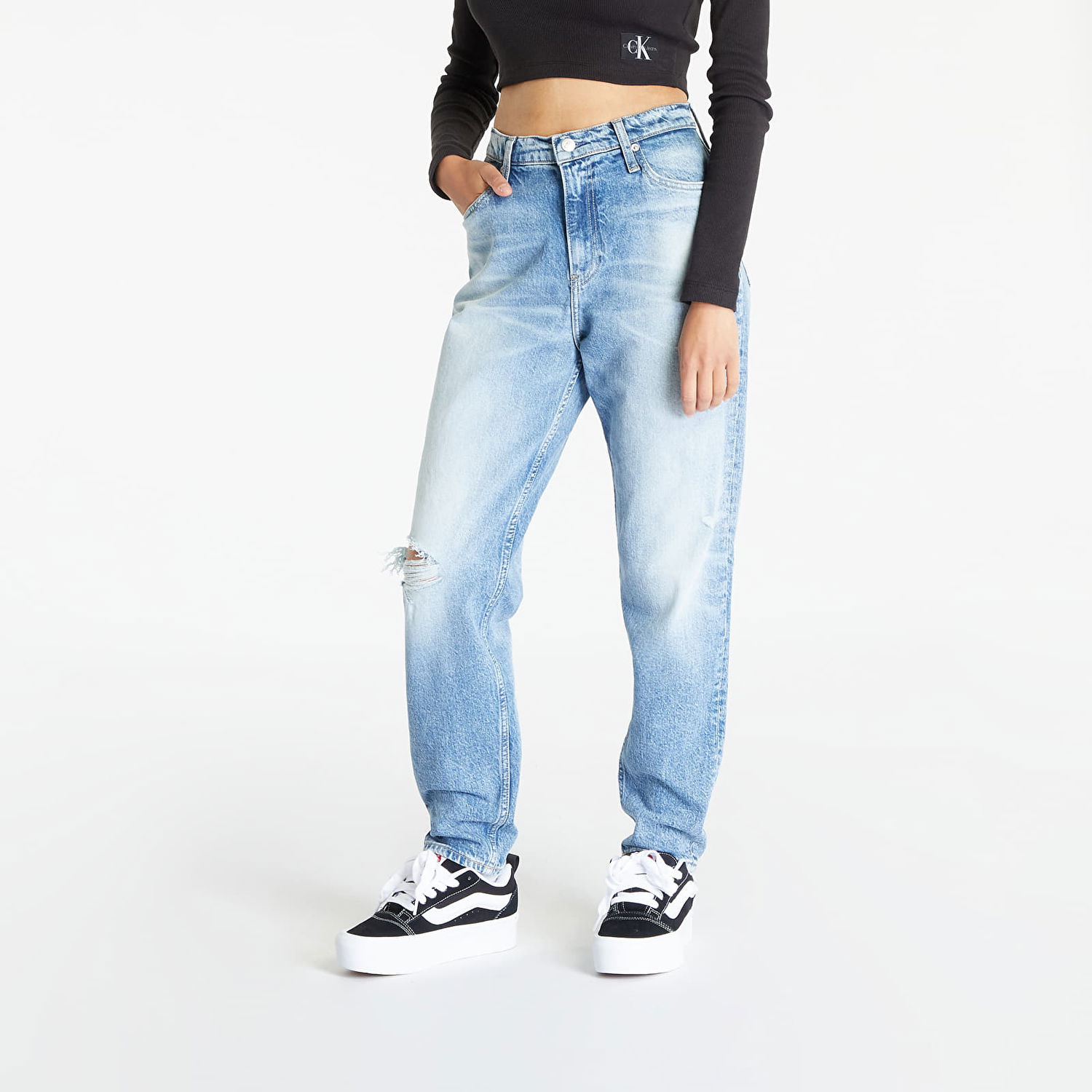 Džínsy CALVIN KLEIN Mom Jean Modrá | J20J221790 1A4, 0