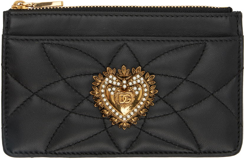 Peňaženka Dolce & Gabbana Black Medium Devotion Card Holder Čierna | BI1261AV967