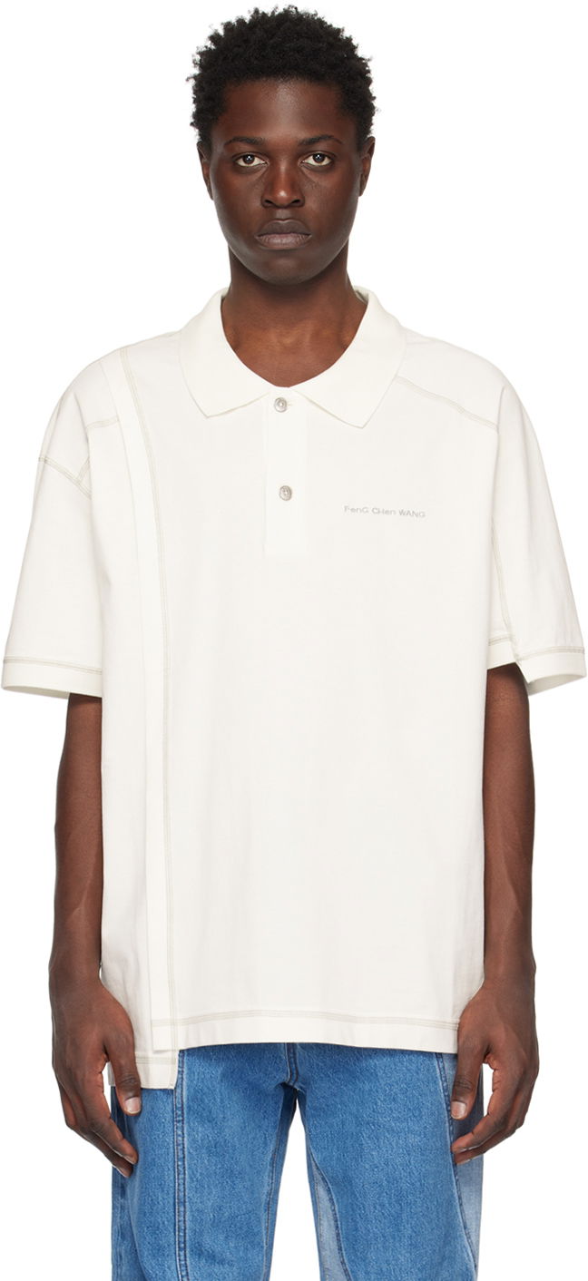 Polo tričko Feng Chen Wang Feng Chen Wang Embroidered Polo Biela | FUS15PL03, 0