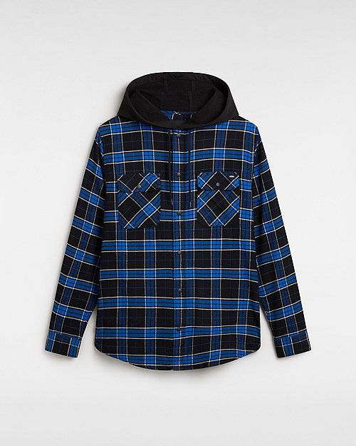 Košeľa Vans Parkway Hooded Long Sleeve Woven Shirt Modrá | VN0A4RZBBTE, 0