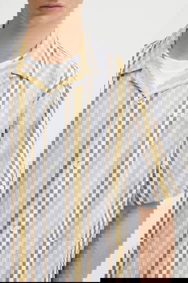 Košeľa Carhartt WIP Linen Blend Relaxed Fit Short Sleeve Folsey Camp Collar Striped Shirt with Patch Pockets Rôznofarebný | I035154.3G8XX, 3