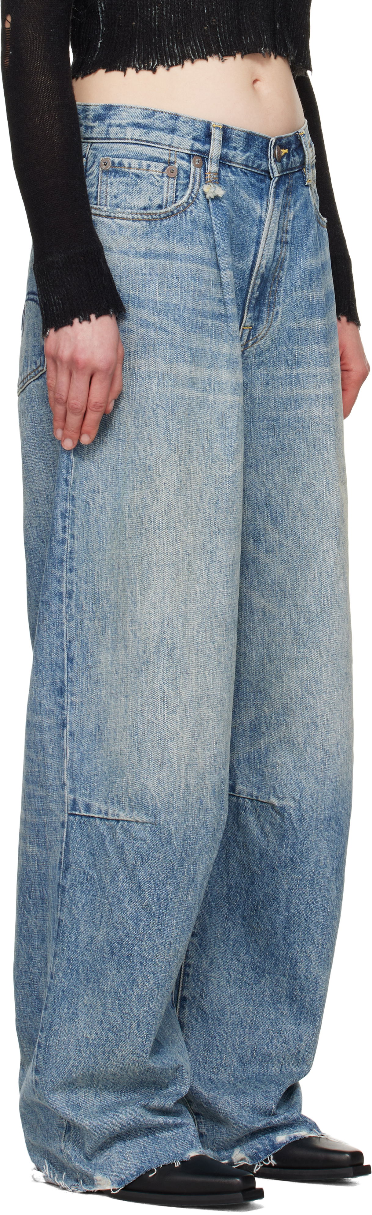 Džínsy R13 R13 Wayne Articulated Knee Jeans Modrá | R13WD146-D149C, 1