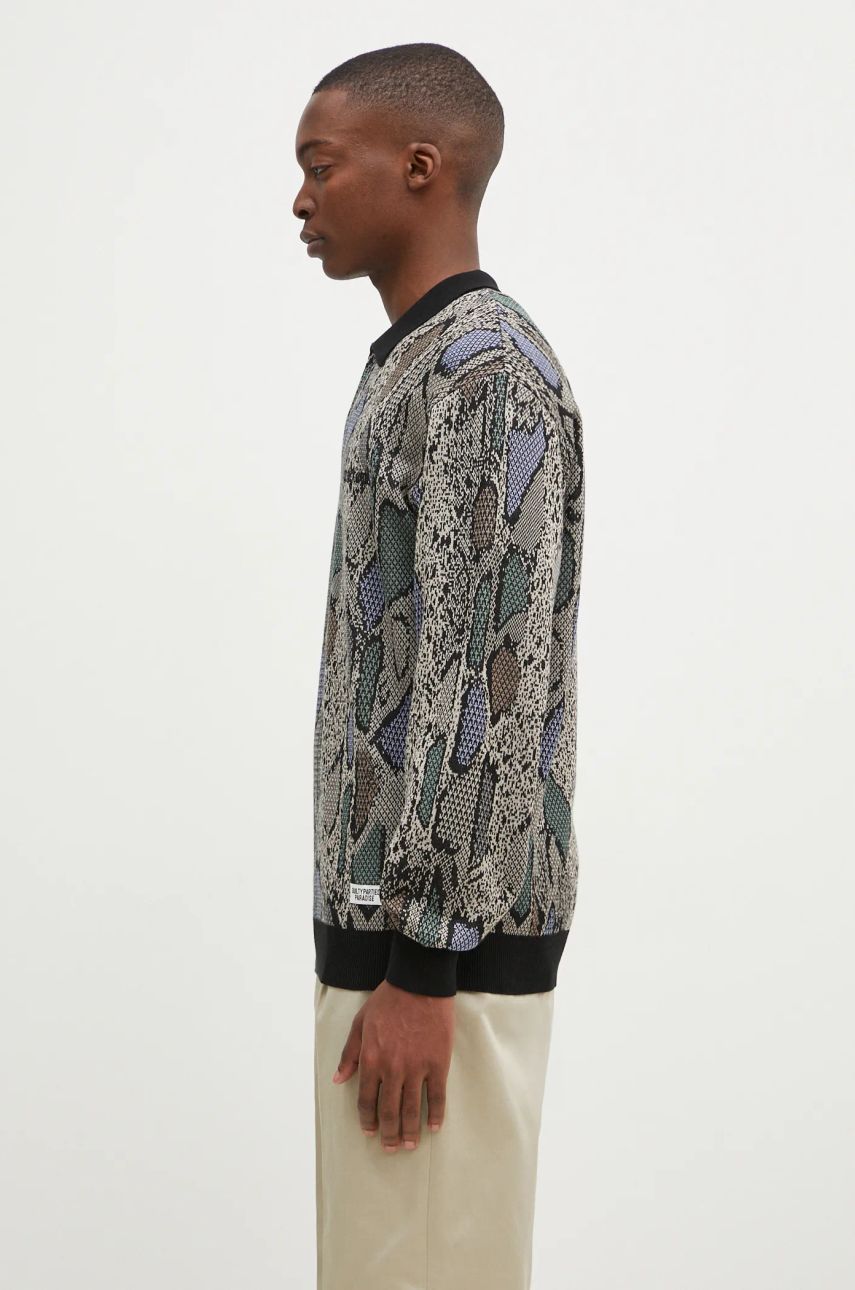 Polo tričko WACKO MARIA Knit Polo Šedá | 24FW-WMK-KN14, 1