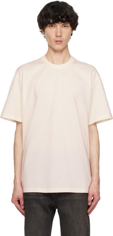 Tričko WOOYOUNGMI WOOYOUNGMI Embroidered Logo T-Shirt Béžová | W251TS02, 0
