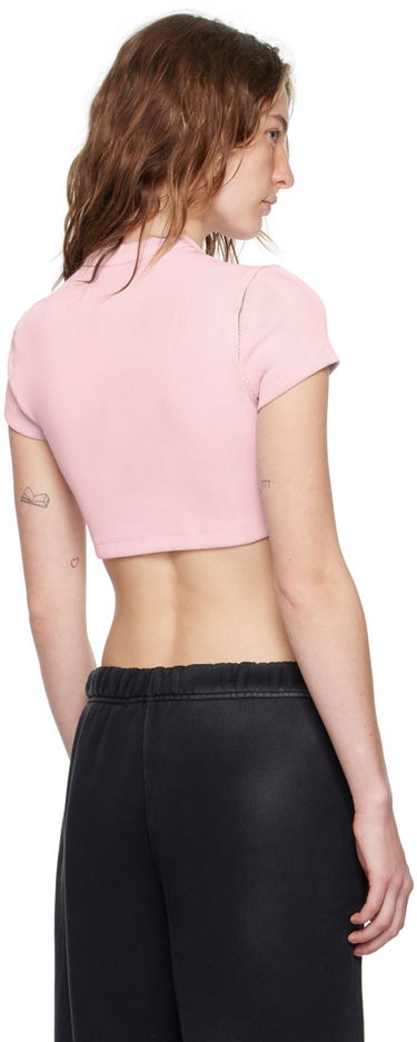 Crop Top Alexander Wang Embossed Logo Cropped T-Shirt Ružová | 4CC2241468, 2